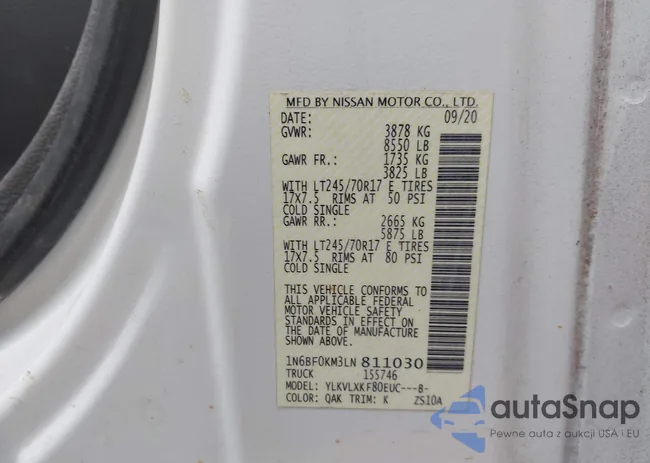 1N6BF0KM3LN811030: 42712774