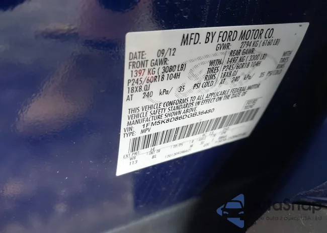 1FM5K8D86DGB36480: 42712782