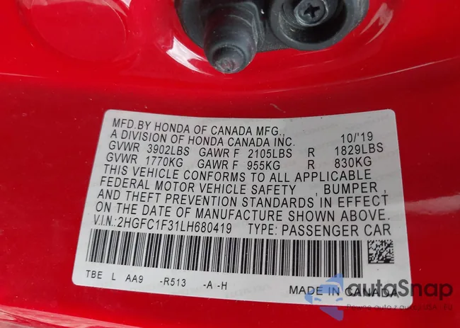 2HGFC1F31LH680419: 42711872