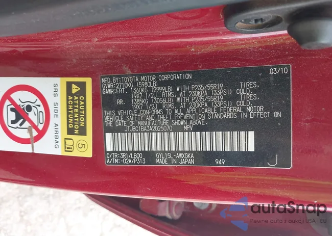 JTJBC1BA3A2025070: 42712146