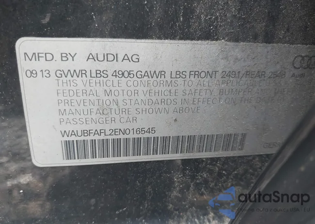 WAUBFAFL2EN016545: 42712166