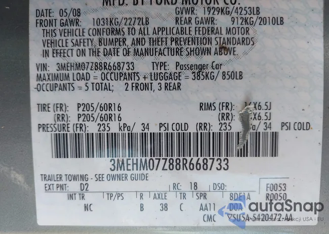 3MEHM07Z88R668733: 42713309