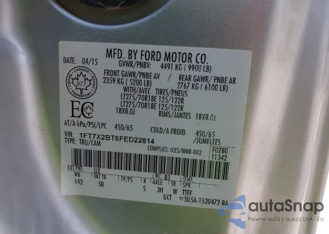 1FT7X2BT6FED22814: 42713385