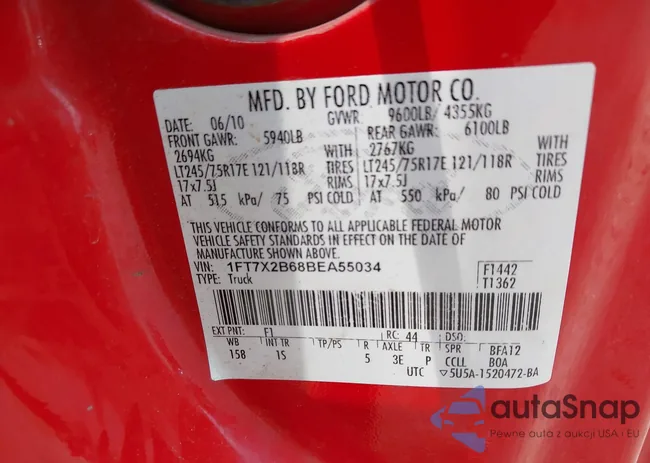 1FT7X2B68BEA55034: 42713441