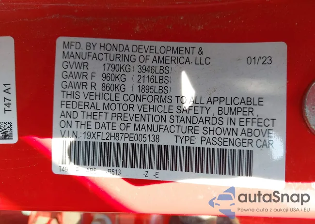 19XFL2H87PE005138: 42713496