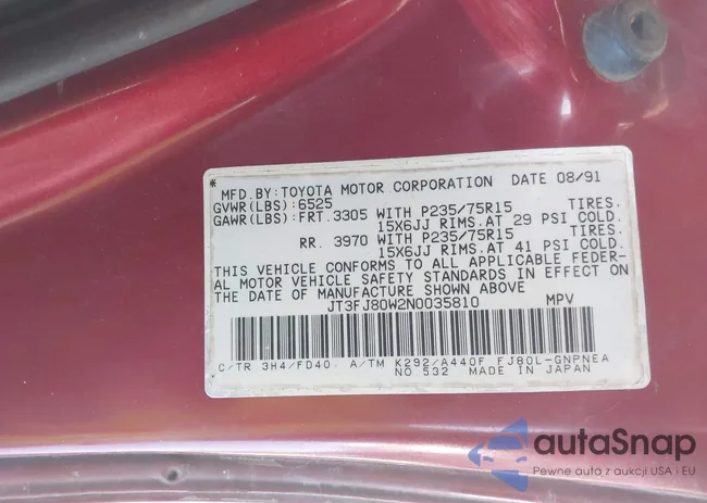 JT3FJ80W2N0035810: 42713557