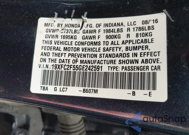 19XFC2F55GE242591: 42713682