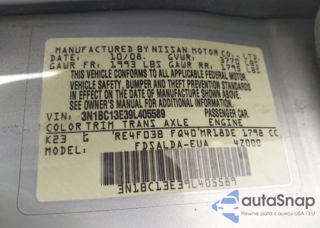 3N1BC13E39L405589: 42713714