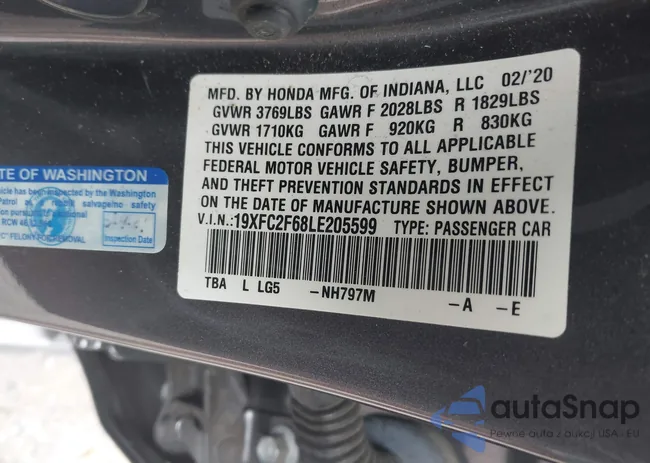 19XFC2F68LE205599: 42713729