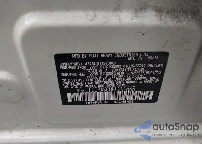 JF2GPASC0F8292865: 42713799