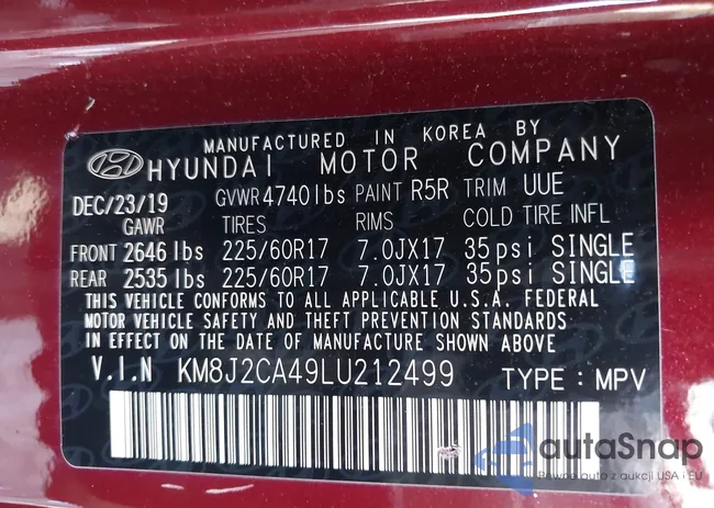 KM8J2CA49LU212499: 42712966