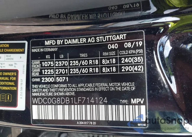 WDC0G8DB1LF714124: 42712975