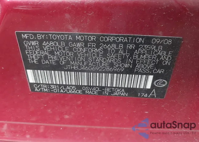 JTHBJ46G692286969: 42713000