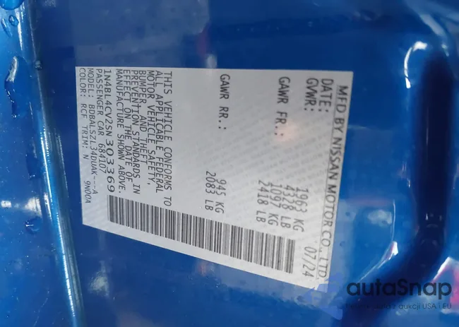 1N4BL4CV2SN303369: 42713152