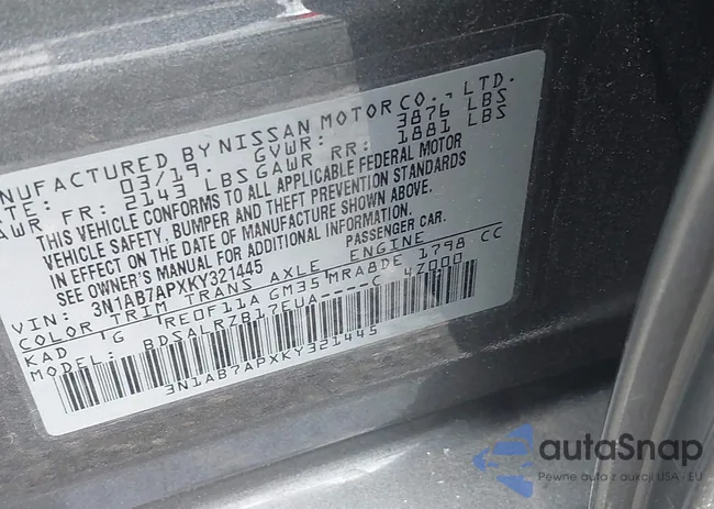 3N1AB7APXKY321445: 42714424