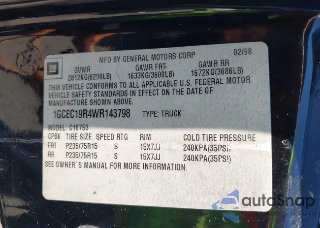 1GCEC19R4WR143798: 42714544