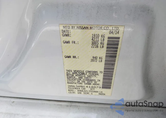 1N4AL3AP8EC414079: 42714554