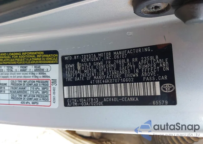 4T1BE46K07U716602: 42714593