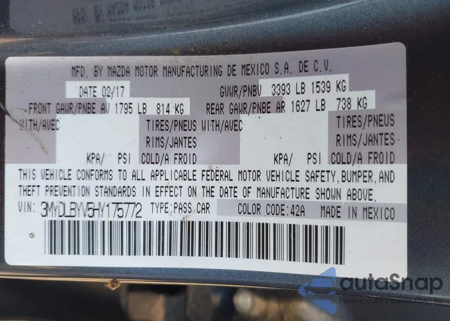 3MYDLBYV5HY175772: 42714604