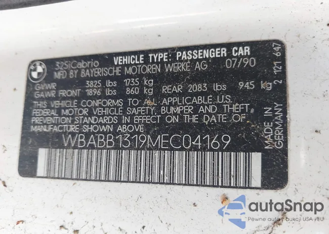 WBABB1319MEC04169: 42714812