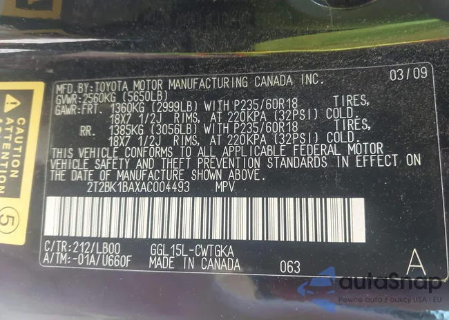 2T2BK1BAXAC004493: 42713898