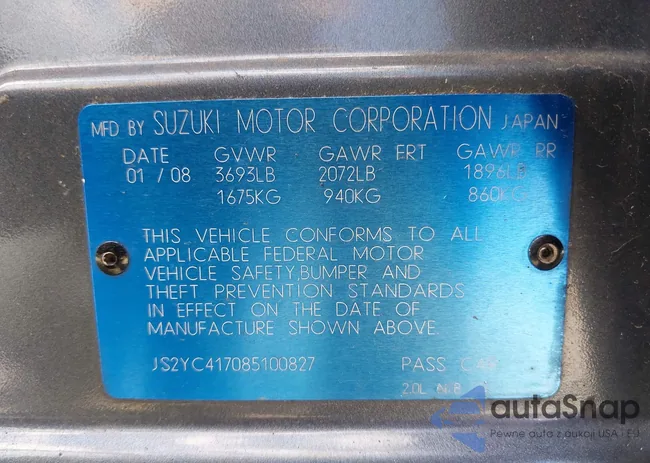 JS2YC417085100827: 42713909