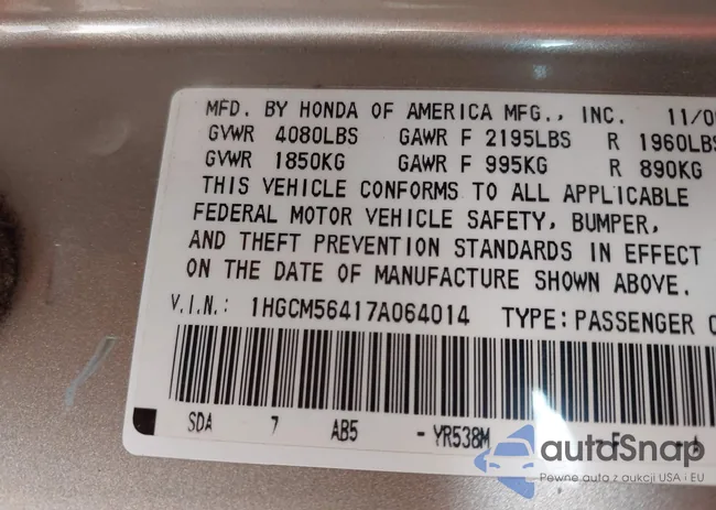 1HGCM56417A064014: 42713913