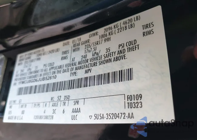 1FMCU0GD6JUB52610: 42714122