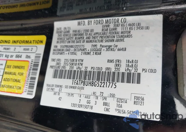 1FATP8UH8G5221775: 42715372