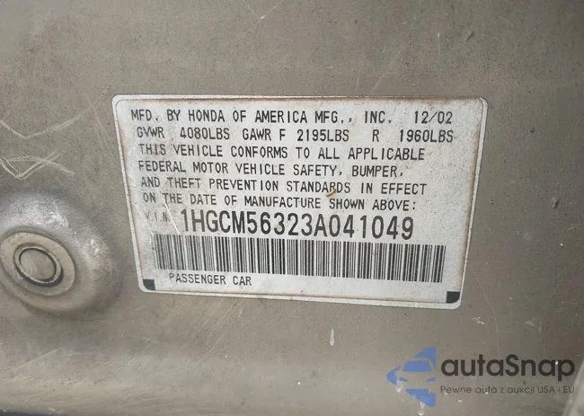 1HGCM56323A041049: 42715532