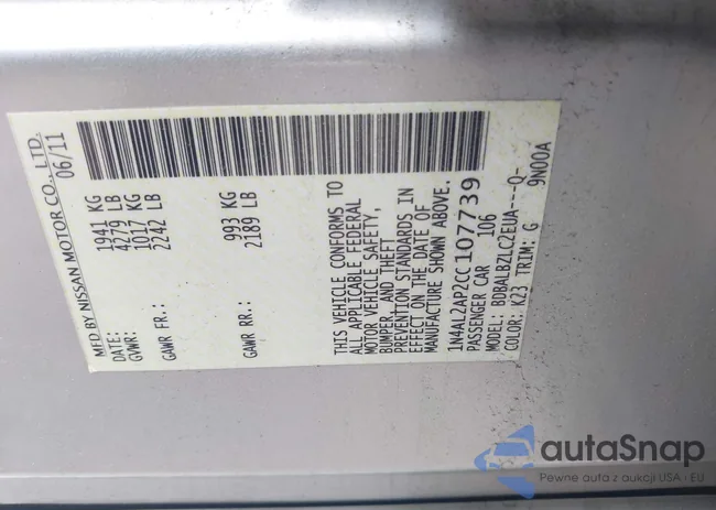 1N4AL2AP2CC107739: 42715141