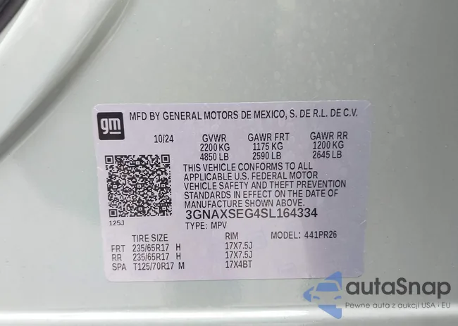 3GNAXSEG4SL164334: 42715222