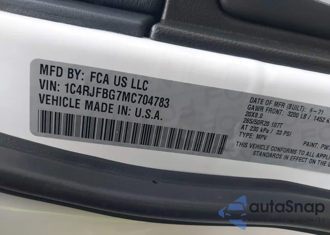 1C4RJFBG7MC704783: 42716282