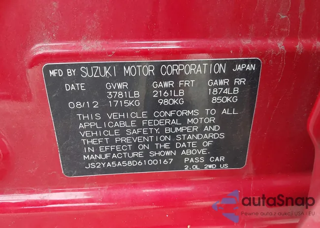 JS2YA5A58D6100167: 42716322