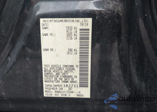 1N4AL3AP6FC182731: 42716374