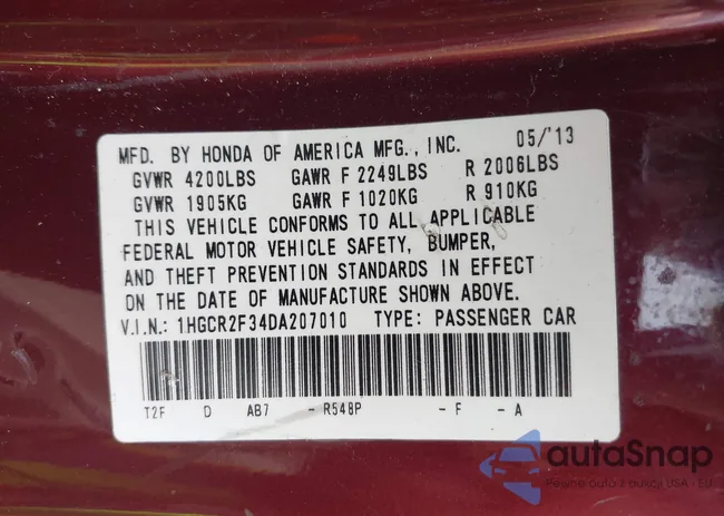 1HGCR2F34DA207010: 42716405