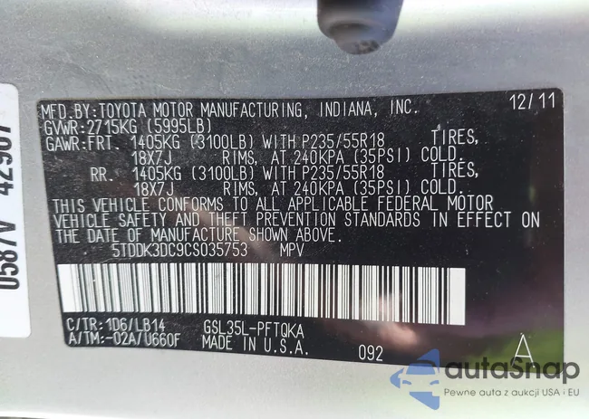 5TDDK3DC9CS035753: 42716509