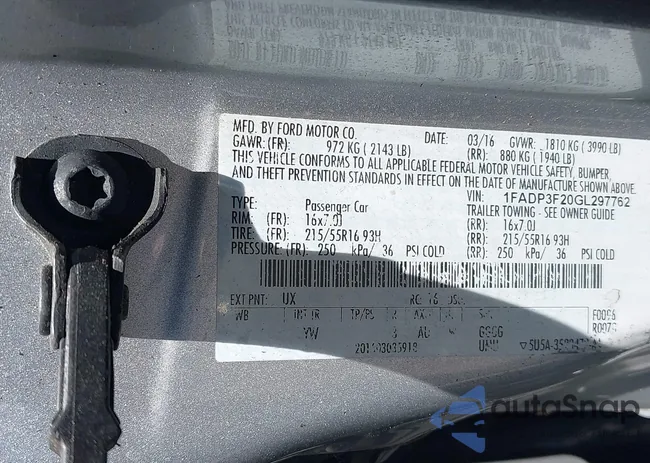 1FADP3F20GL297762: 42716525