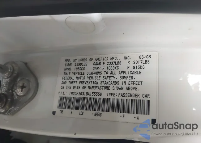 1HGCP26318A155556: 42716589