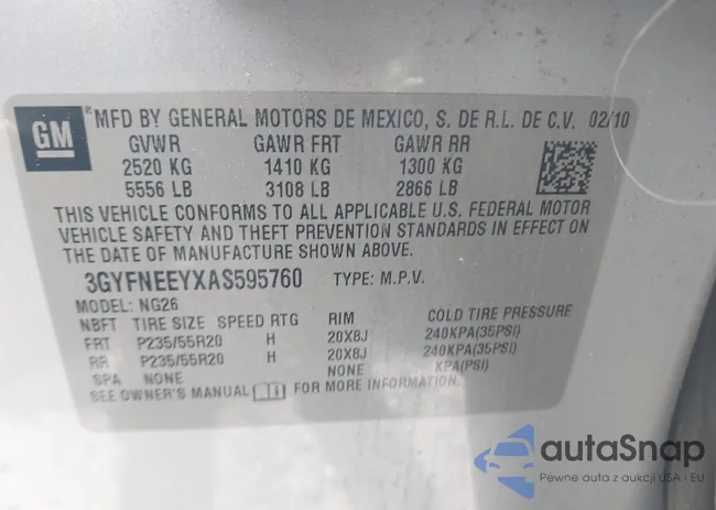 3GYFNEEYXAS595760: 42716592