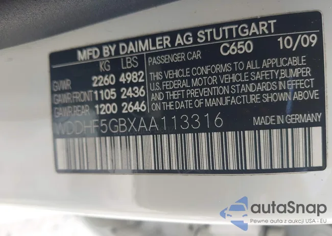 WDDHF5GBXAA113316: 42716637