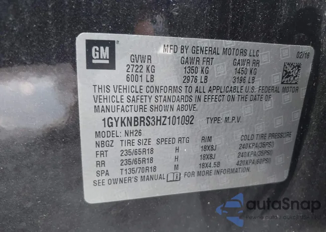 1GYKNBRS3HZ101092: 42716669