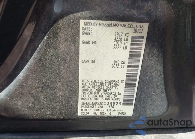 1N4AL3AP5JC123825: 42716683