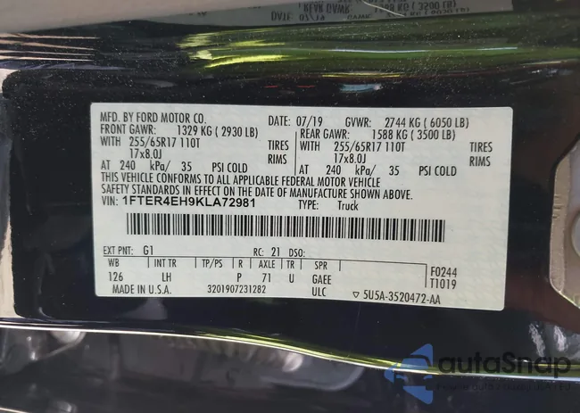 1FTER4EH9KLA72981: 42716699