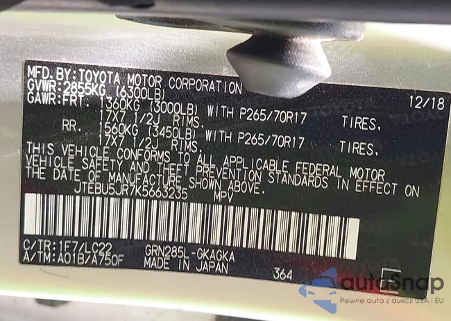 JTEBU5JR7K5663235: 42716700