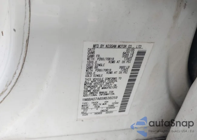 1N6BA07A65N538259: 42715906