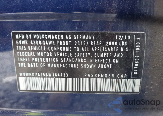 WVWHD7AJ5BW164433: 42715970