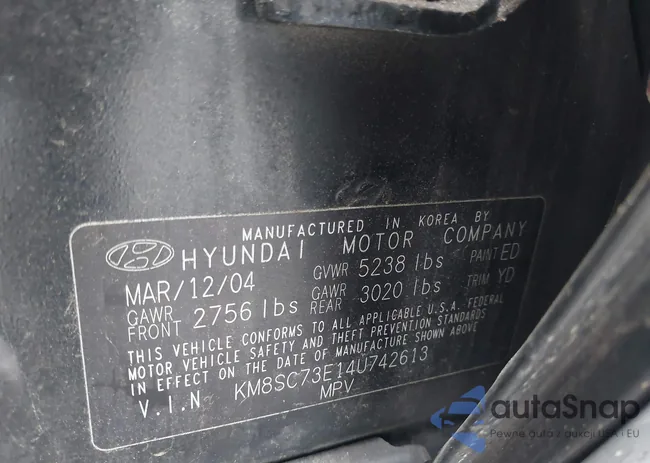 KM8SC73E14U742613: 42717191