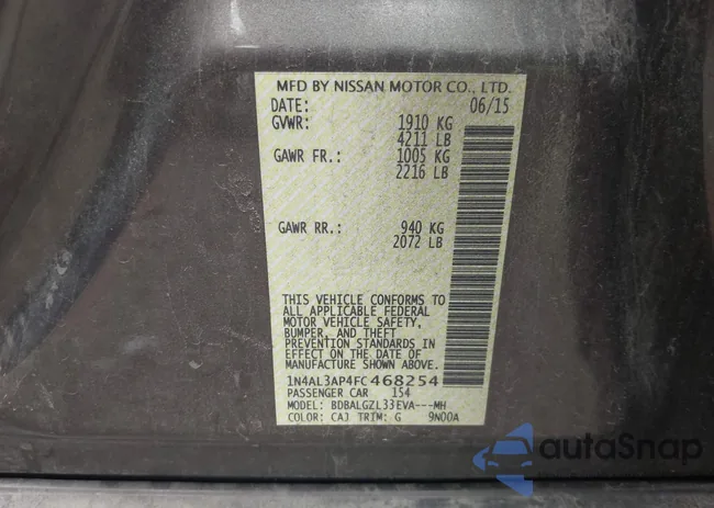 1N4AL3AP4FC468254: 42717244