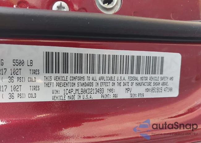 1C4PJMLB0KD213493: 42717418